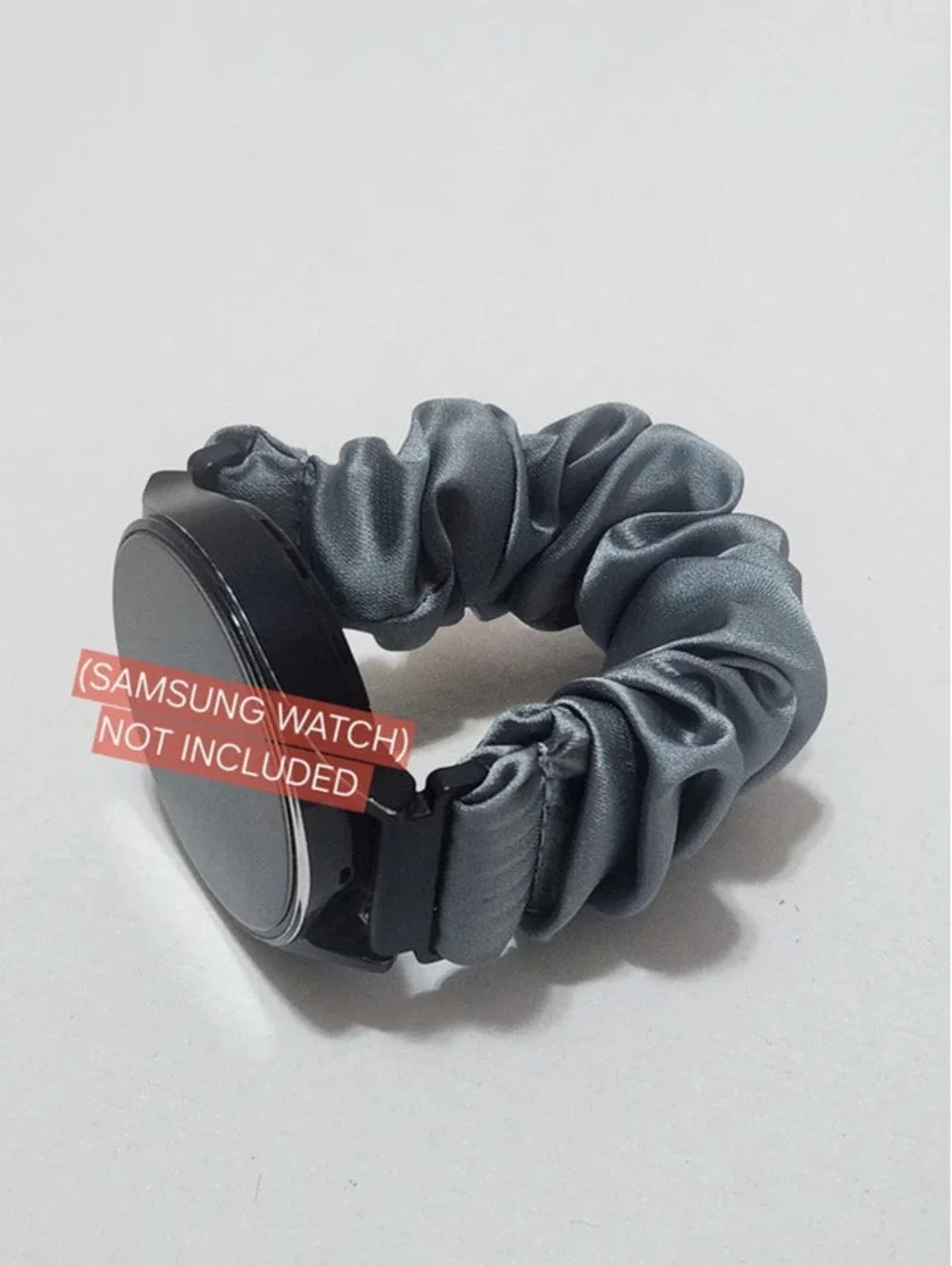 Scrunchies Watch Band for 20mm, Compatible with Samsung 7, 6, 5, 4  Color: Gray